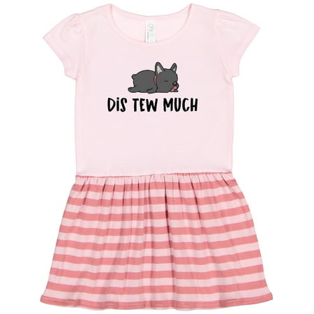 

Inktastic Napping Dis Tew Much Grey Frenchie Gift Toddler Girl Dress