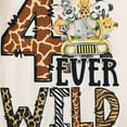 thumbnail image 4 of TTUHYWXI Kids Toddler Baby Boys Girls Birthday T-Shirt Wild One/Two/Three/Four Years Jungle Safari Animal Shirt (Yellow, 3-4 Years), 4 of 4