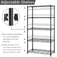 thumbnail image 2 of NiamVelo 5-Tier Wire Storage Shelves, Black, 2 of 9