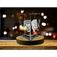thumbnail image 2 of Halloween Clowns 3D Engraved Crystal Decor, 2 of 5