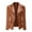 Brown, variant on IROINNID Women's Faux Leather Jacket Notch Lapel Solid Color Long Sleeve Leisure Cool Jacket Zipper Fitted Coat Fall Short Jacket, Black