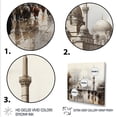 thumbnail image 3 of Designart "Mosque of Islam Prophet’s III" Spiritual Wall Art - Global Grey Islam Bedroom Canvas Wall Art, 3 of 6