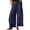 AS19_Navy, variant on Resicozy Cropped Lace Hem Leg Pants for Women Polka Dot Summer High Waist Balloon Lightweight Beach Trousers with Pockets Light Brown M