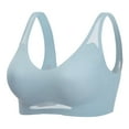 thumbnail image 2 of Caqnni Women's Comfort Workout Sports Bra Low-Impact Activity Sleep Bras (Blue,XXL), 2 of 9