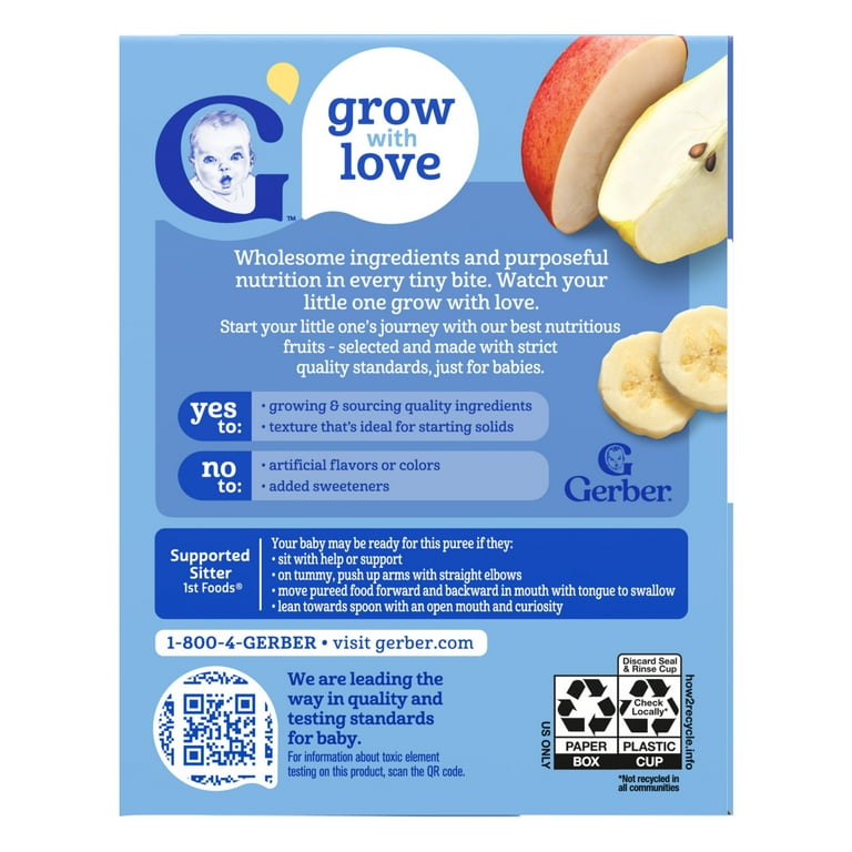 pack) Gerber My 1st Fruits Starter Kit, Baby Food Puree, oz