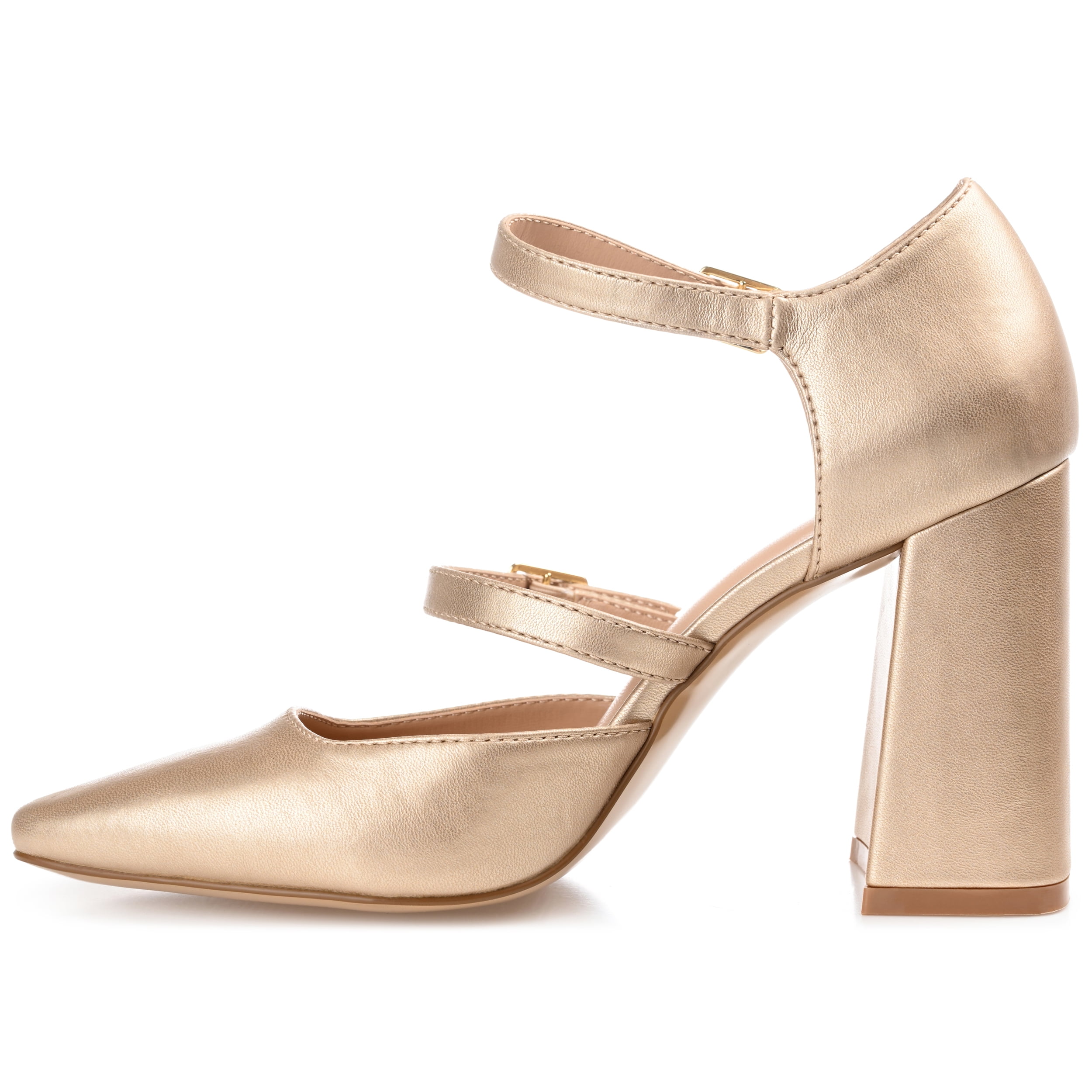 Journee Womens Isadorah Mary Jane Mid Block Heel Square Toe Pumps, Widths Available