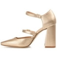 thumbnail image 3 of Journee Womens Isadorah Mary Jane Mid Block Heel Square Toe Pumps, Widths Available, 3 of 10