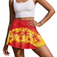 thumbnail image 3 of HELLHERO Palm Sunset Built-in Shorts Tennis Golf Skirts, Workout 2 Side Pockets Polyester Spandex Tennis Skirt for Pickleball Daily Wear Party, 3 of 9