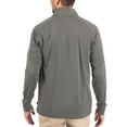 thumbnail image 2 of Men's Cutter & Buck Gray West Virginia Mountaineers Vault Logo Adapt Eco Knit Stretch Raglan Quarter-Zip Pullover, 2 of 2