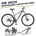 thumbnail image 4 of 29 Inch Front Supension Mountain bike with Steel Frame for Men Women, Single Speed(Grey), 4 of 6
