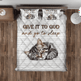 thumbnail image 3 of Lotusprinthandmade Funny Cat God Christian Quilt Bedding Set (White Binding) 5 Sizes (Made in Vietnam) (55x60), quilt bedding set funny cat, 3 of 6