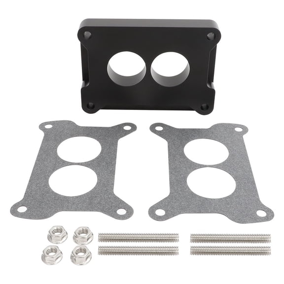 IronLane 1 inch 2 Barrel Carburetor Spacer Kit for Holley 2bbl Autolite Motorcraft Carburetor Systems with Gasket Set