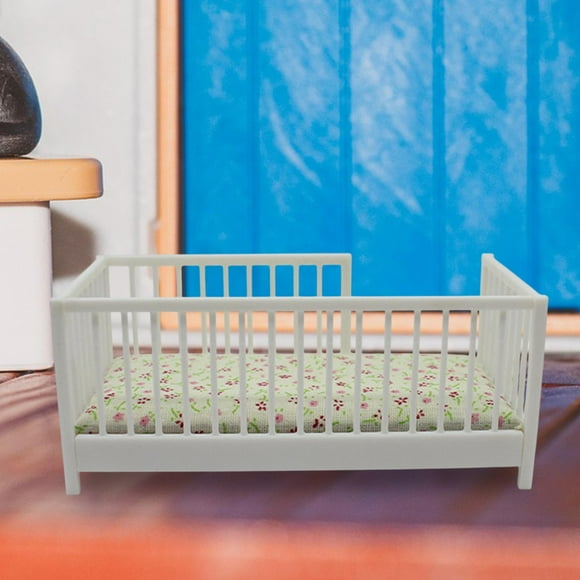 Juguete De Cuna Juguete De Madera Casa De Muñecas En Miniatura Cama Para Modelo De Guardería Cuna En Miniatura