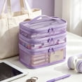 thumbnail image 5 of COM1950s Three Layer Travel Toiletry Bag, Large Capacity Mesh Makeup Organizer, Hanging Cosmetic Storage Pouch with Transparent Pockets, Portable Toiletry Bag for Bathroom, Gym, Travel, Camping, 5 of 7