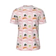 thumbnail image 5 of Wukai Cute Sushi (2) Print Men's Short-Sleeved Mesh T-Shirt,Quick-Dry Short Sleeve Workout T-Shirt-X-Small, 5 of 8