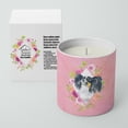 thumbnail image 2 of Carolines Treasures CK4165CDL Papillon Soy Candle 10 oz Decorative Gift Scented Soy Candles for Home Pink Flowers 10 oz, 2 of 2