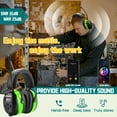 thumbnail image 5 of PROHEAR 033 2.0 Bluetooth Hearing Headphones With AM FM Radio Muffs Green, 5 of 7