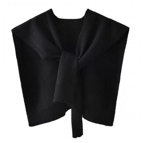 Skin-Touching Versatile Lady Knitted Thin Shoulder Shawl Fake Lapel CostumeθÆ A5K8