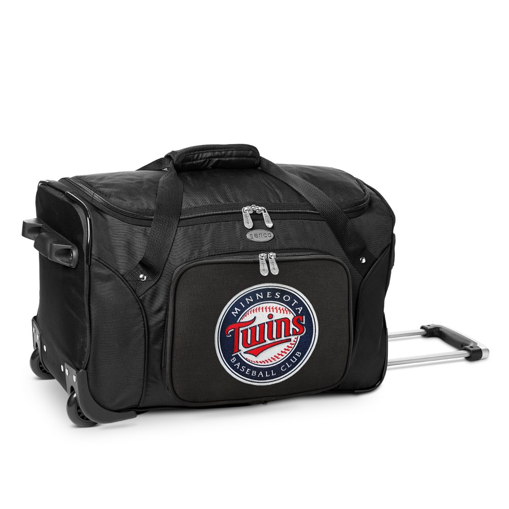 Minnesota Twins 22" 2Wheeled Duffel Bag Black