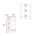 thumbnail image 3 of LiviNest 3-Tier Corner Table, White Wood Display Shelf for Living Room, Space-Saving Storage Stand for Books and Decor, 3 of 5