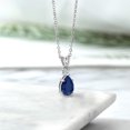 thumbnail image 4 of Gem Stone King 2.25 Ct Blue Sapphire White Topaz 925 Sterling Silver Pendant with Chain, 4 of 4