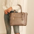 thumbnail image 2 of MKF Collection Cairo M Signature Women's Satchel Handbag by Mia K. - Purple, 2 of 8