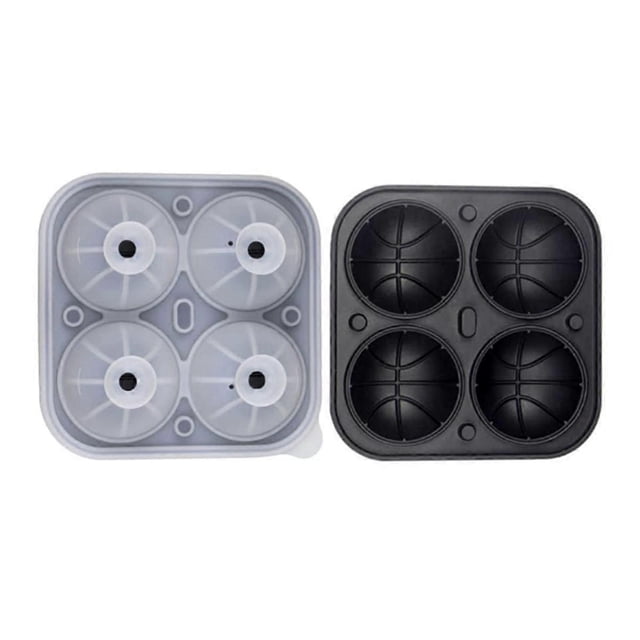 Silicone Basketball Ice Tray Shape Whisky Ice Ball Maker Hockey Mold Cube Freezer Ice Box Kitchen Tool