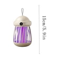 thumbnail image 2 of Bug Zapper Portable Electric Mosquito Killer Lamp Safe Silent Fly Insect Trap With Hanging Hook For Bedroom Kitchen Camping Balcony(White-15Cm), 2 of 8
