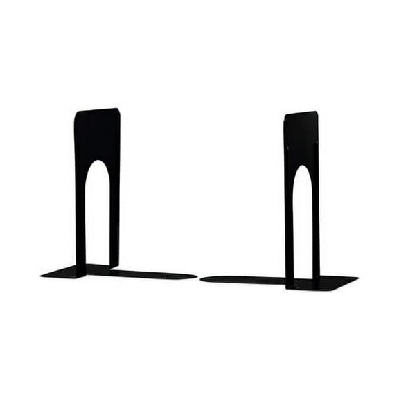 Economy Bookends, Standard, 5.88 x 8.25 x 9, Heavy Gauge Steel, Black, 1 Pair | Bundle of 2 Pairs
