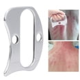 thumbnail image 4 of Herramienta de masaje Gua Sha de acero inoxidable Terapia Guasha Placa de raspado de acero inoxidable Placa raspadora del cuerpo para liberar herramientas de Guasha para aliviar el dolor Amonsee  No, 4 of 7