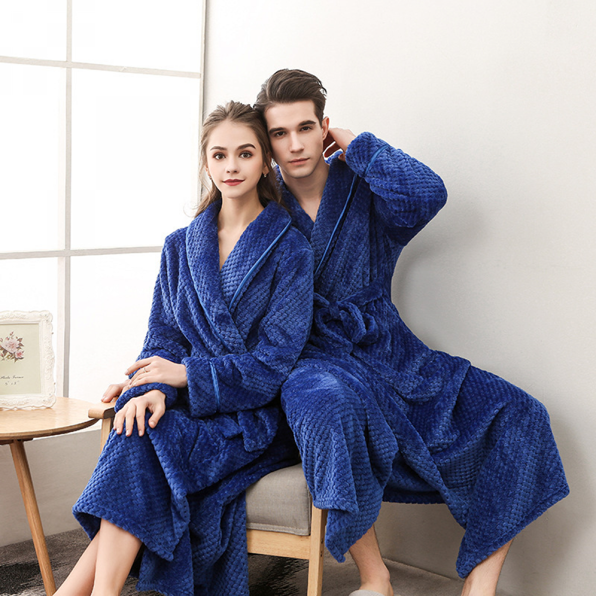 mens personalised fleece dressing gowns