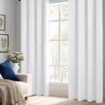 thumbnail image 2 of ZOPZO Room Darkening Blackout Curtains, Bright White, 52W x 72L Inch, Energy Saving Thermal Insulated Drapes for Bedroom and Nursery, Set of 2, 2 of 9