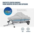 thumbnail image 6 of Goodsmann 600 Denier boat cover ,water resistant,weather protection,trailerable,Silver Poly, Center Console Covers 9921-0132-32 (B Fits 20-22 V-Hull, Boats,Beam width to 102), 6 of 8
