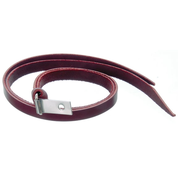 Jeffers Leather Saddle String with Clip and Dee | 24 in. x 1/2 in. | Burgandy