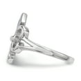 thumbnail image 3 of Primal Silver Sterling Silver Rhodium-plated Blue Inlay Lab Created Opal Fleur De Lis Ring, 3 of 6
