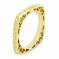 thumbnail image 3 of Sterling Silver Stackable Expressions Polished Gold-plated Square Ring - Size 7, 3 of 3