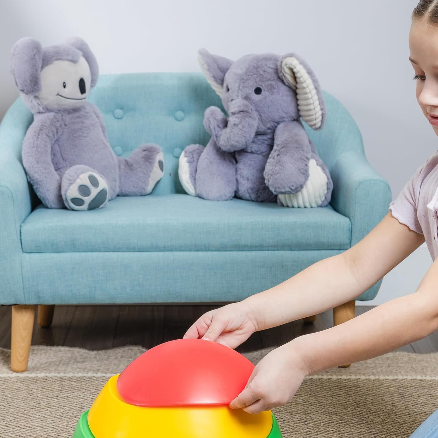 Schooled Weighted Plush Animal for Children, Calming Sensory Lap Stuffed Animal, Elephant