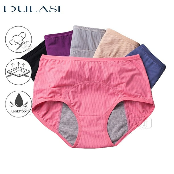 DULASI Bragas Menstruales para Mujer 3 unidades por Set Pantalones Sexis a Prueba de Fugas Ropa Interior para la Regla Prenda para la Incontinencia Triangulacion de Envios Walmart en linea