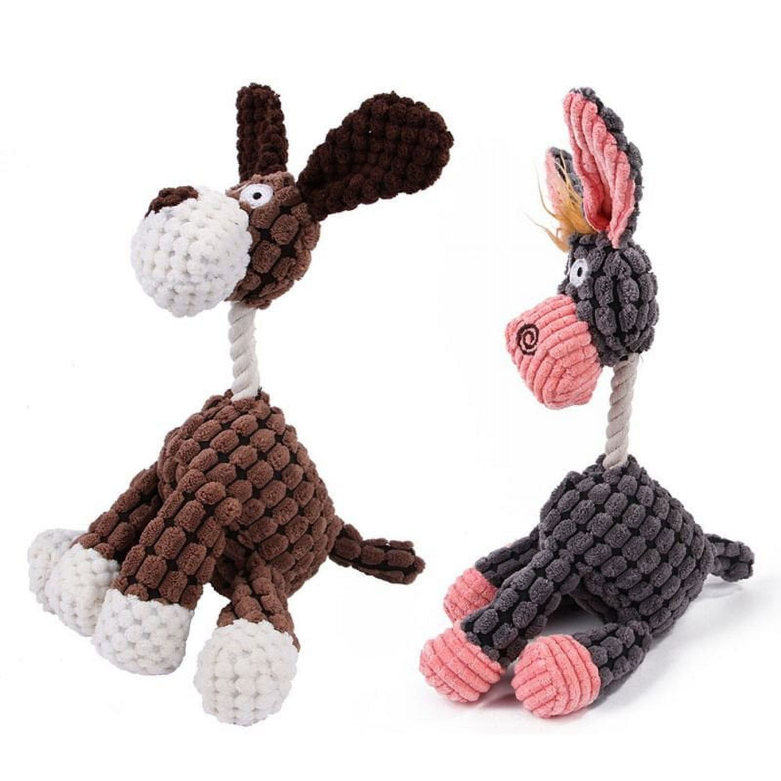 Plush Dog Toys for Aggressive Chewers 3 Pack, Dog Toy Stuffed Animal Set, Durable Stuffed Dog Toy for Puppies & Anxiety Comfort（ABC)
