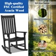 thumbnail image 5 of Indoor Outdoor Wooden High Back Rocking Chair, 5 of 8