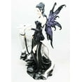 thumbnail image 4 of Gothic Dark Fairy Sorceress With Chained White Young Dragon Figurine Fairyland Meadows Collectible Statue, 4 of 4