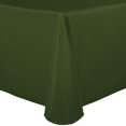 thumbnail image 2 of Ultimate Textile (5 Pack) 90 x 132-Inch Rectangular Polyester Linen Tablecloth with Rounded Corners - for Wedding, Restaurant or Banquet use, Moss Green, 2 of 4