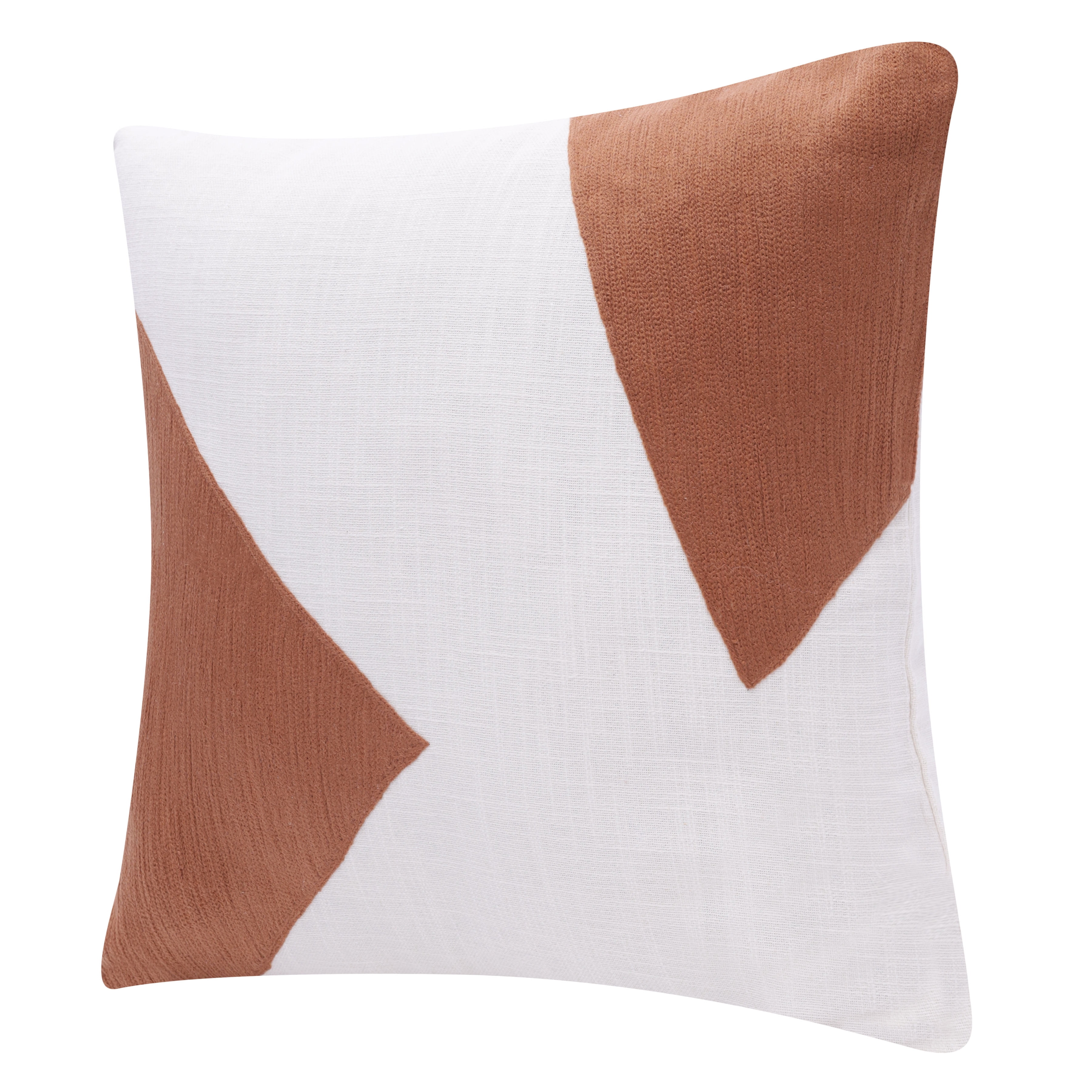 Harlow Hill Stacy Garcia Adobe/Ivory Abstract 20" x 20" Cotton Adult Decorative Feather Filled Pillow