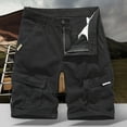 thumbnail image 2 of Turilly Men's Summer Shorts Elastic Waist Cargo ShortsSummer Solid Color Casual Shorts Multi-Pocket Cargo Shorts M, 2 of 4