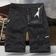 thumbnail image 1 of pstuiky Pantalones cortos para hombre, Pantalones cortos casuales de verano para hombre, de color liso, con múltiples bolsillos, cargo Pantalones cortos de baloncesto, 1 of 3