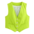 thumbnail image 2 of Nmnitkp Womens Vest Dressy Casual V-Neck Button-Down Lined Suit Jacket Waistcoat Versatile Vests, 2 of 5