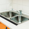 thumbnail image 3 of 2 cintas de sellado impermeables autoadhesivas, cinta selladora de calafateo negra, cinta de calafateo de PVC para cocina, baño, bañera, suelo, esquina de pared, 3 of 5