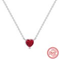 thumbnail image 3 of 925 Sterling Silver Red Shining Heart Zircon Pendant DIY Fashion Bead Fit Original Pandora Charm Bracelet For Woman Fine Jewelry, 3 of 5