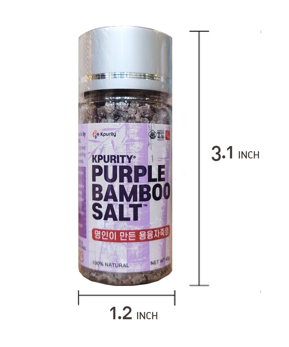KPurity Minerals Roasted Purple Bamboo Salt, 45g Crystal