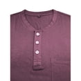 thumbnail image 7 of Vmvidoty Mens Casual Short Sleeve Henley Shirts Fashion Button T Shirts with Pocket Red M, 7 of 7
